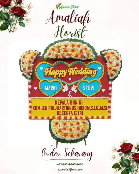 Papan Bunga Pernikahan Mojodelik